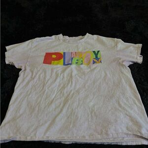 PLAYBOY Multicolor Logo Tee - Light Pink